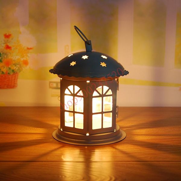 

decorative objects & figurines iron art glass candlestick wind lamp wedding birthday warm romantic princess room creative candle