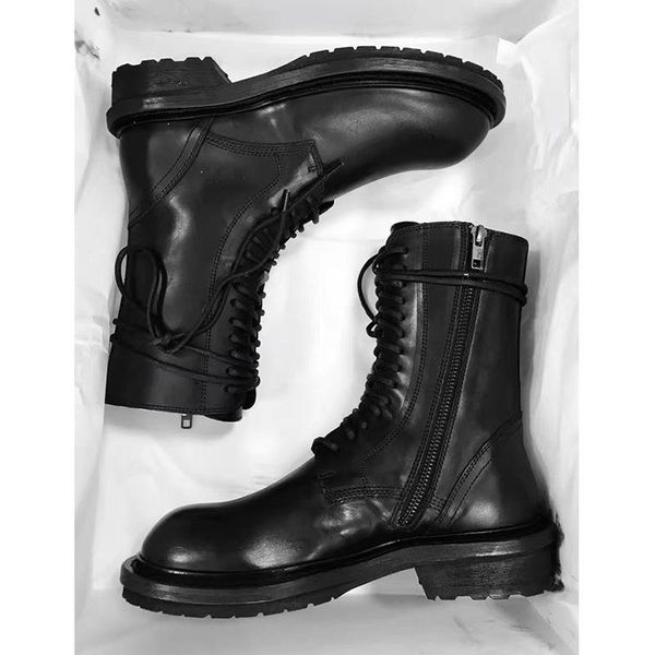 

boots coarse heel side rubber short england woman 2021 chalaza, Black