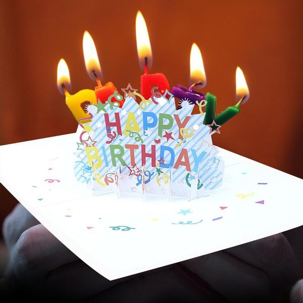 

greeting cards 3d happy birthday paper sculpture diy handmade invitation card gift environmental friendly durable