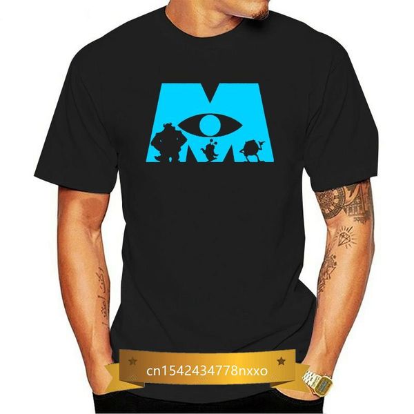 

men's t-shirts monsters inc logo silhouette mens graphic t shirt, White;black