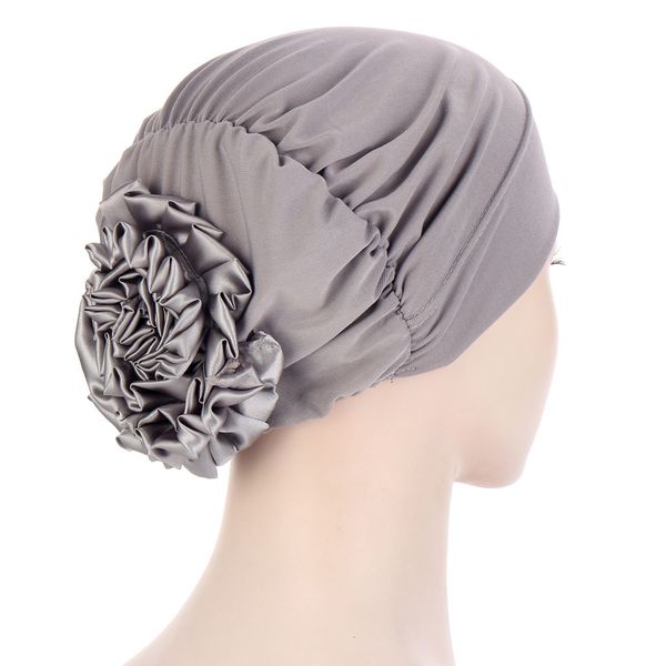 Grande flor volumizer scrunchie 2021 novo esticamento muçulmano muçulmano hijab tampas de turbante mulheres chapéu feminino cabeça underscarf chapéu