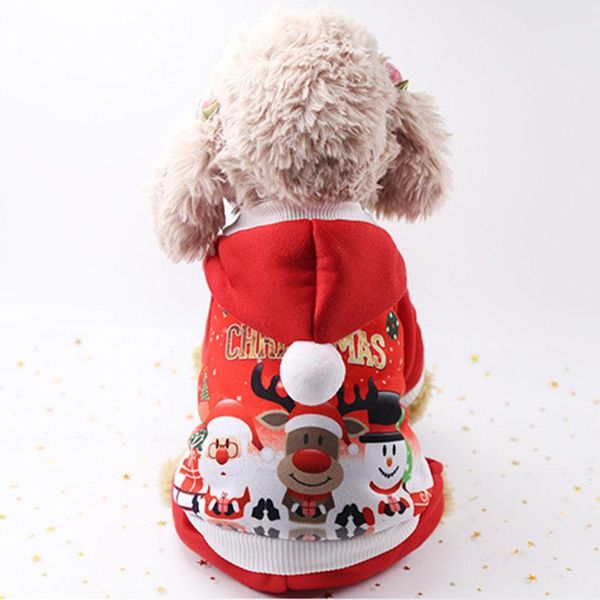 

pet clothing red xmas cat costume cute printed dog christmas clothes comfort puppy fleece hoodies xs s m l xl xxl costumes
