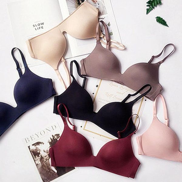 

colors seamless bra for women bralette wire push brassiere, Red;black