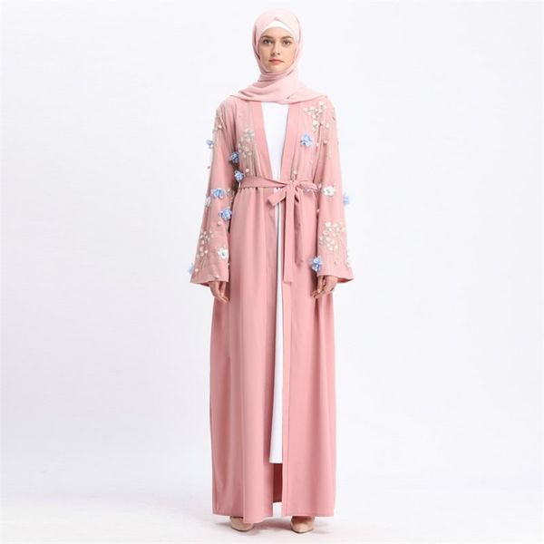 

islam clothing open abaya dubai floral muslim fashion kimono cardigan hijab dress abayas for women caftan marocain robe femme, Red