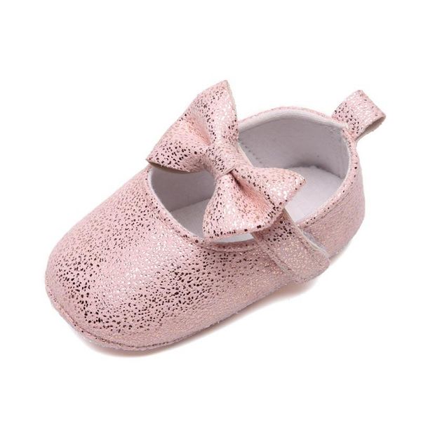 

first walkers born baby girl infant anit-slip breathable toddler shoes sweet bow princess footwear shallow crib party walker