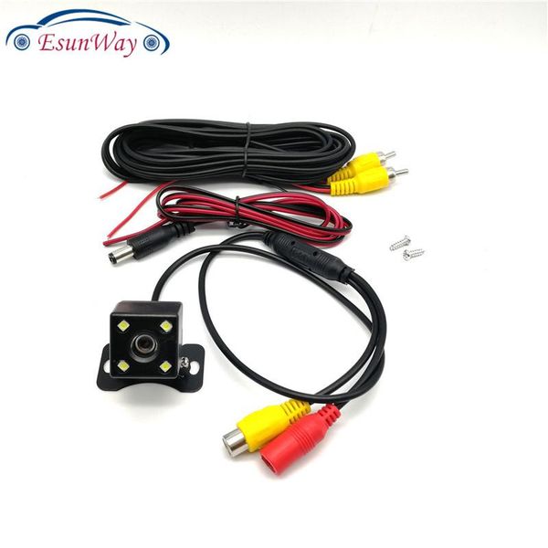 

car video 4 led light or 8 led/12led reverse camera rear view parking camera140 degree wide waterproof