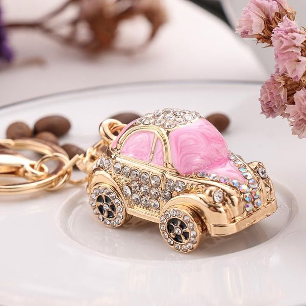 

keychains car lovely rhinestone alloy keychain keyring pendant model ring holder for girl girlfriend women birthday christmas gift, Silver