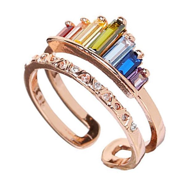 

multicolor ring fashion originality leisure luxurious gift anniversary party, Golden;silver