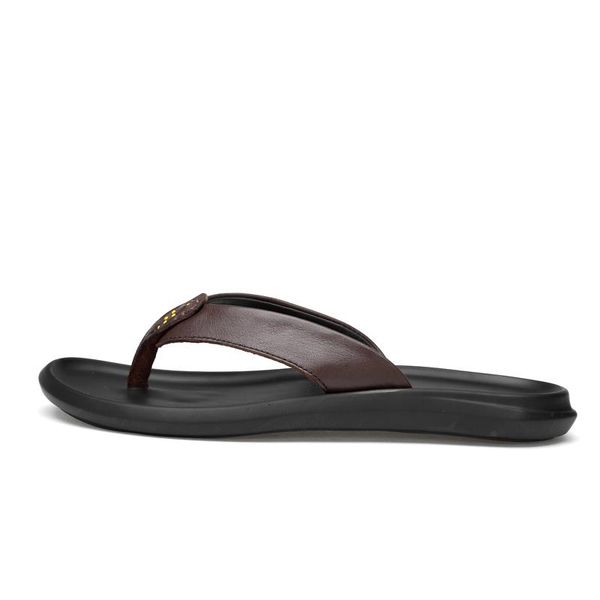 

slippers roman men zandalias soft para transpirables chancla flip-flops beach shoes genuine size sandals mens herren for sandalia sport, Black