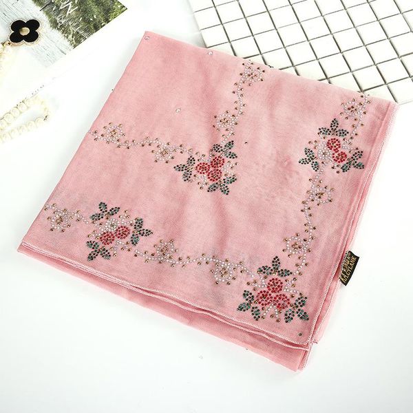 

scarves ly malaysia floral hijab shaw luxury cotton scarf beads pearls square tuban muslim islamic headscarf stoles, Blue;gray