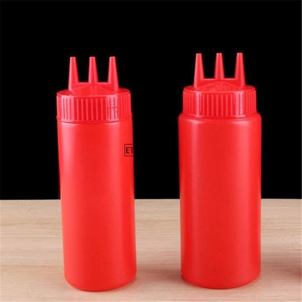 

storage bottles & jars 100pcs squeeze bottle 3 hole condiment dispenser salad ketchup cruet size oil vinegar sauce