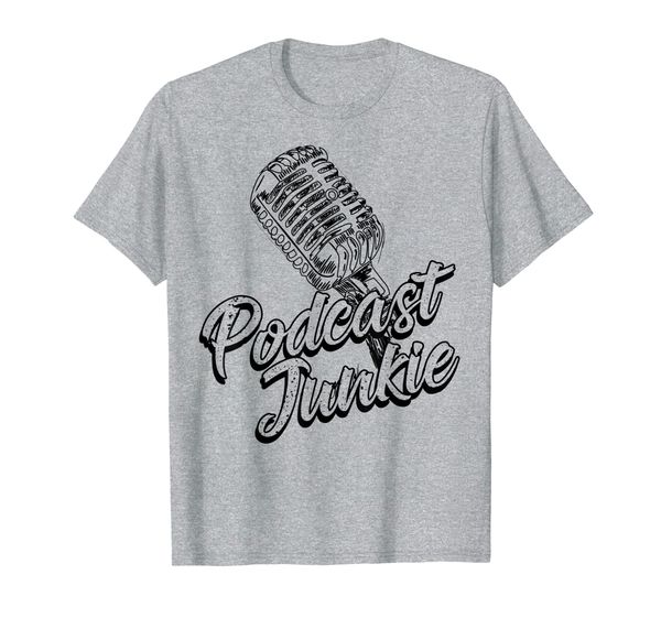 

podcast junkie | cute elegant noble podcaster gift t-shirt, White;black