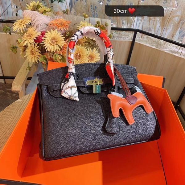 

30cm luxury designer handbag lady hand bag tote bag a variety of colors high-quality all-leather fabric