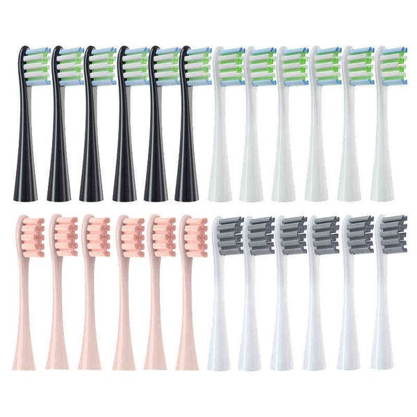 12 pc teste di spazzole di ricambio per Oclean X/ X Pro/ Z1// One/ Air 2/ SE Sonic Electric Dente Sprofroto DuPont Socchi di setola morbida 211229