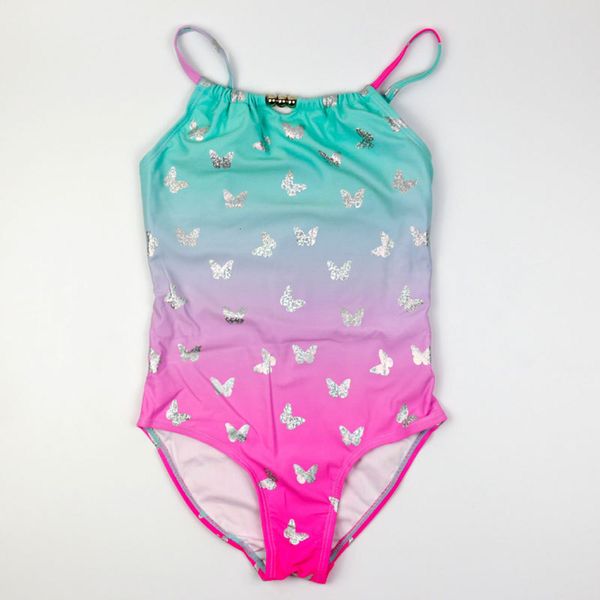 

children's suit children's girls' one piece cartoon children's spring swimsuit, Black