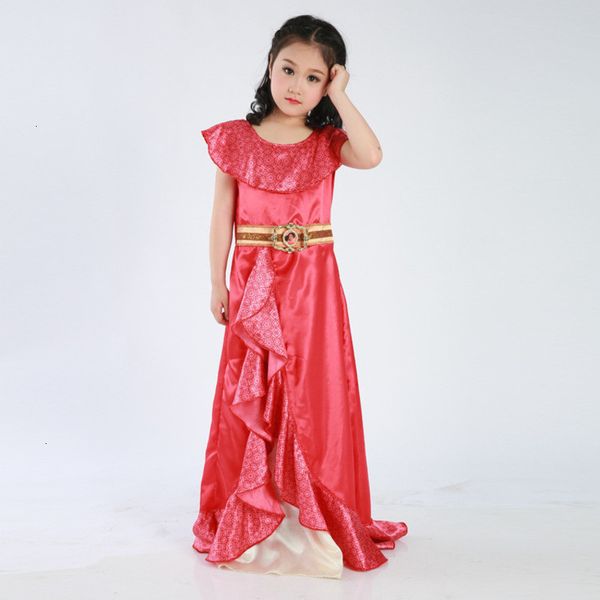 

children's dresses elena casual stage performance cosplay costume, Black;gray