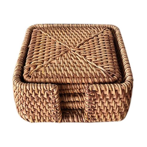 

mats & pads rattan coasters, coasters exotic handmade teacup creative gift for kit x7je