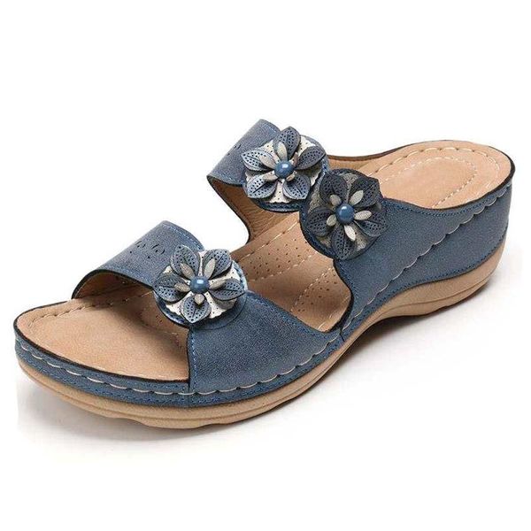 

women sandals summer low-heel pumps shoes woman wedges sweet flower platform women's sandal fashion sandalias mujer large size, Black