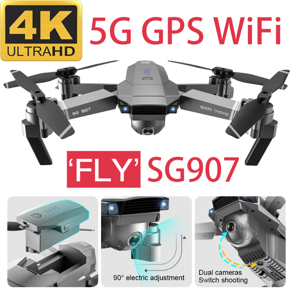 

zll sg907 drone fold gps uav anti shake with 4k hd zoom aerial pgraphy four axis vehicle major remote controlled aircraft