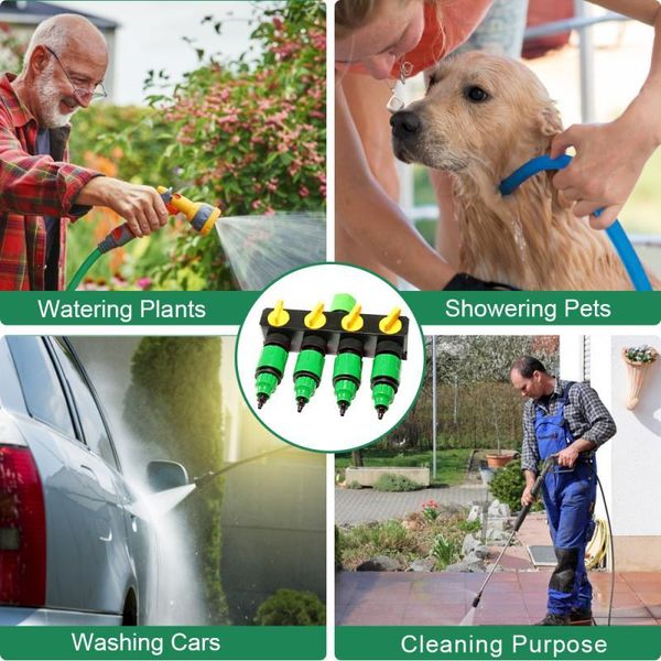 

watering equipments garden 4-way plastic hose splitter y-type connector distributor outdoor faucet irrigation supplies