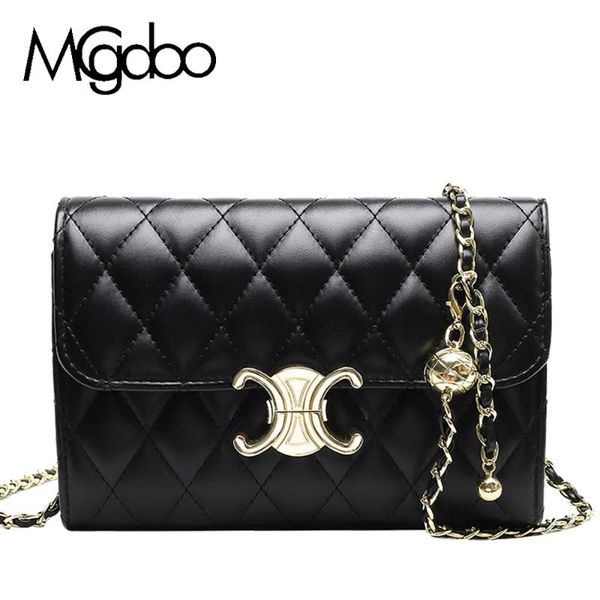 

evening bags mgcdoo solid color checked shoulder bag chains strap small cross body stylish female handbags
