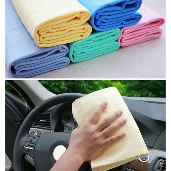 

towel comdigi magical auto care suede pva deerskin chamois towels car cleaning wash cloth sponge super absorbent color random