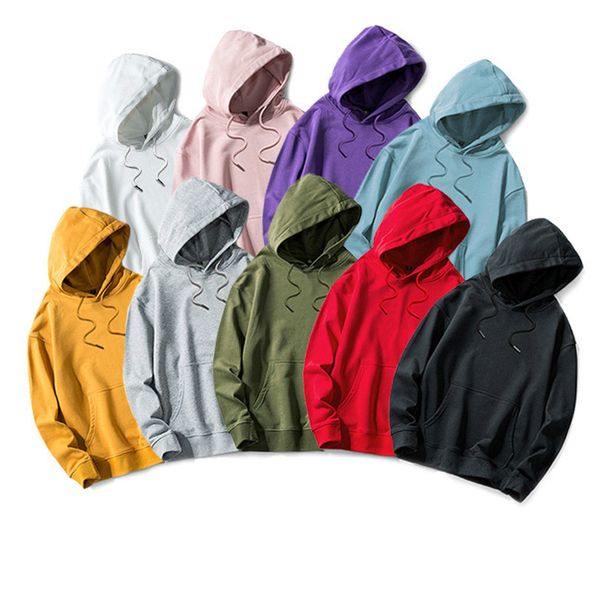 

hoodies men casual long sleeve sweatshirts men's solid color hoodies, Black
