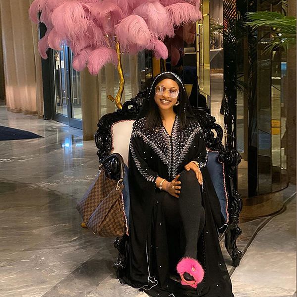 

plus size 2022 kaftan abaya dubai muslim dress kimono african dresses for women open abayas turkish chiffon hooded dress elegant, Red