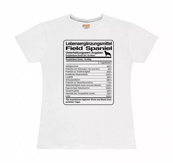 

t-shirt womens dose field spaniel life supplements by siviwonder, White;black