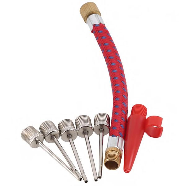 

bike pumps 7pcs inflate pump hose adapter bicycle adaptor inflating needle tyre football basketball air accessories
