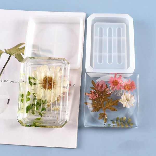 

diy crystal epoxy mold soap storage box silicone making supplies resin holder base craft tools