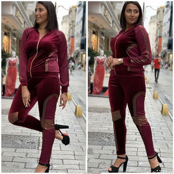 

dresses velvet two piece set africa clothes african new dashiki fashion flowers suit trousers super elastic party for women outfits, Black;gray
