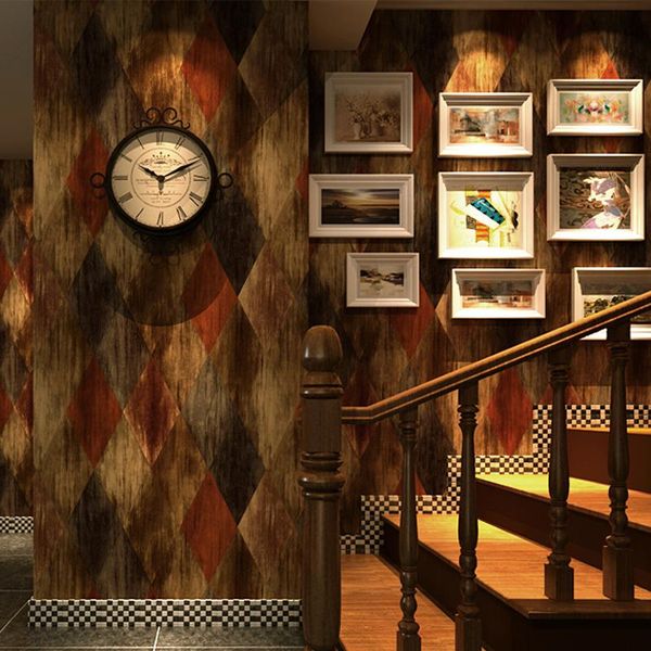 

wallpapers vintage country side geometric pattern 3d wallpaper pvc living room bedroom background faux leather wall paper home decor rolls