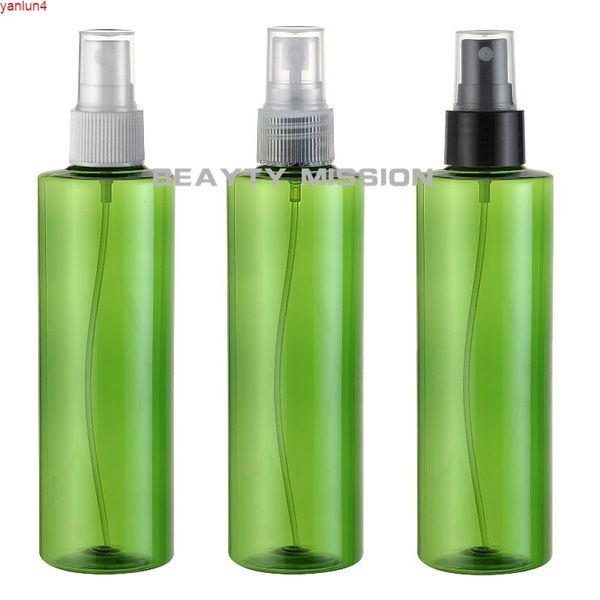 24 pçs / lote 250ml PERFUME DE PLÁSTICO PLÁSTICO VERDE Garrafa de Spray Fine Bottle Recipiente com Bomba CosméticosGarrafas de CosméticosGood High Qualt