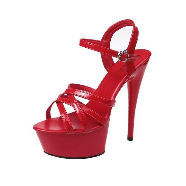 

ladys peep toe summer shoes for women sandals 2021 woman fashion thin heels high heel female wedges platform, Black