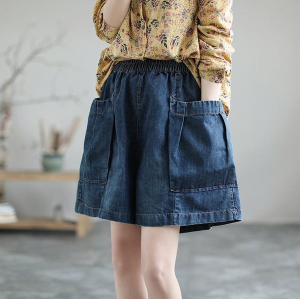 

women's shorts 21spring summer denim women casaul loose washed big pockets female wild overalls, White;black