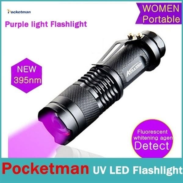 

395nm led uv lamp for marker checker detection identify fake money torch ultra violet light blacklight lb flashlights torches