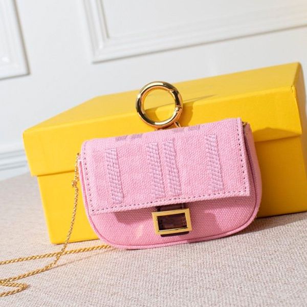 

women mini chain cross body lady coin purse fashion letter canvas genuine leather hasp new style messenger bag