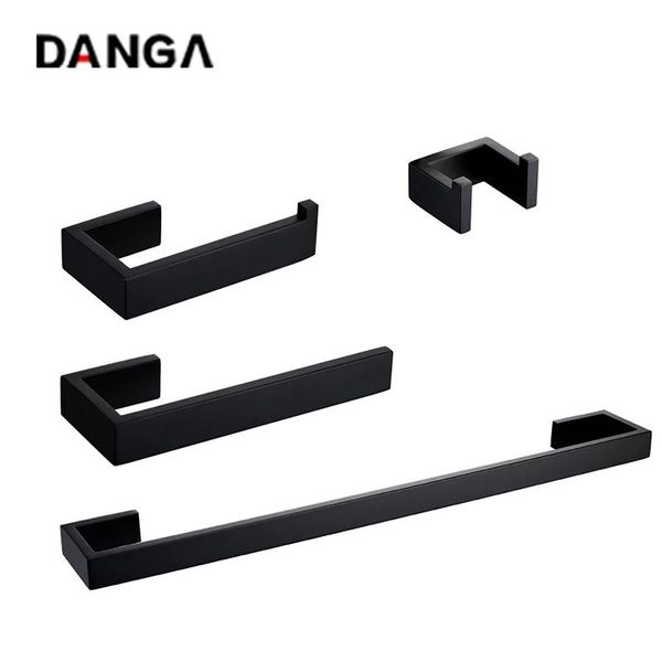 

bath accessory set danga black wall-mounted toilet paper holder stainless steel clothes hook kitchen facilities hardware bathroom accessorie