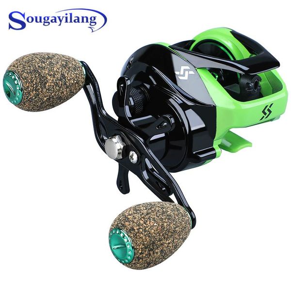 

sougayilang 7.2:1 high speed baitcasting fishing reel cnc aluminum spool 12+1bb saltwater/freshwater casting tackle reels