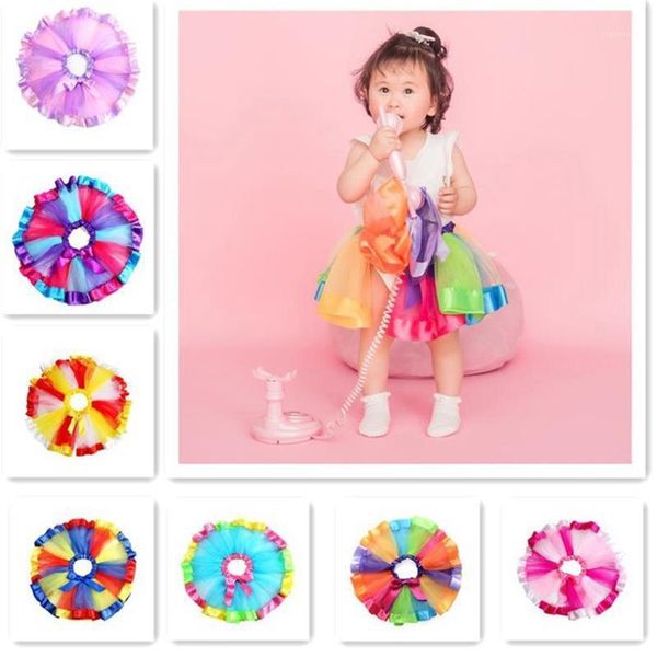 

skirts summer green tutu children rainbow christmas skirt for girl baby pettiskirt 0-9years, Blue