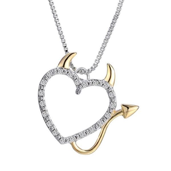

pendant necklaces fashion devil necklace heart jewelry for women, Silver