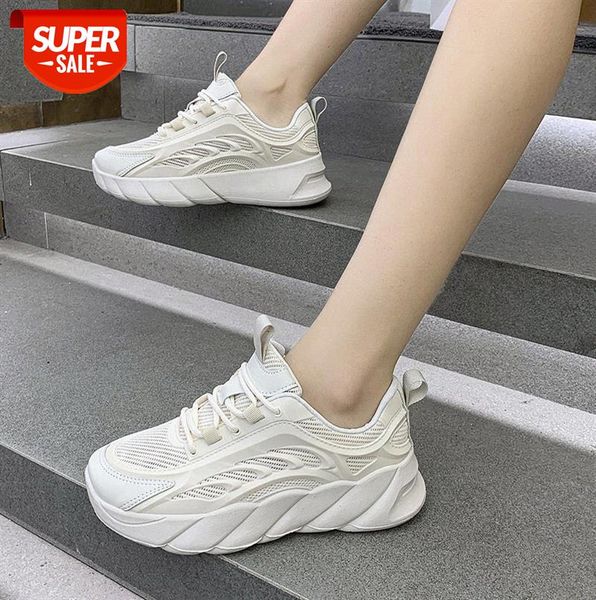 

net celebrity old shoes women's breathable mesh ins tide fashion casual thick-soled increased sneakers #6a7f