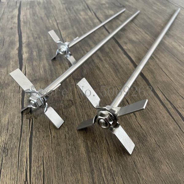 

lab supplies 1set 304 stainless steel four-leaf blade with rod 6cm 7cm paddle for laboratory mixer stirring equipment