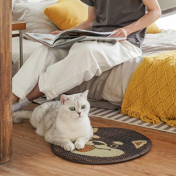 

cat beds & furniture pet accessories summer mat rush and houses cooling cool dog sleeping floor c