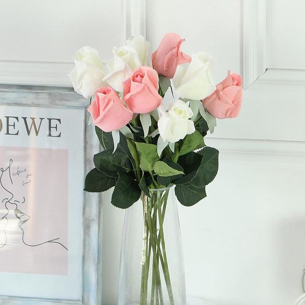 

small bract single stem artificial rose wedding decoration flower home simulated green plants decorative flowers & wreaths