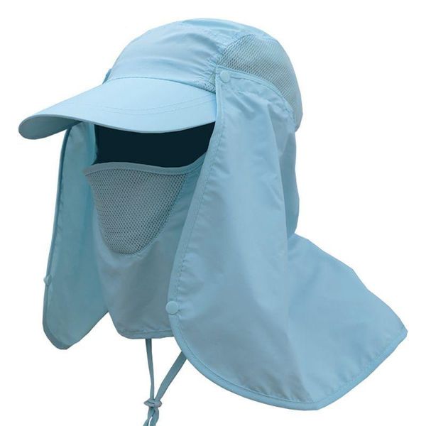 

outdoor hats ly fishing hat uv protecting sun folding removable summer men women cap for hiking beach bf88, Black;white