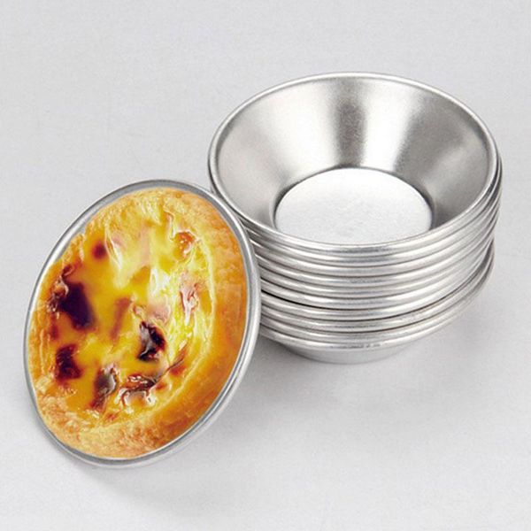 

baking & pastry tools 5pcs egg tart mold nonstick cup aluminum cupcake cake cookie lined tin tool non-toxic