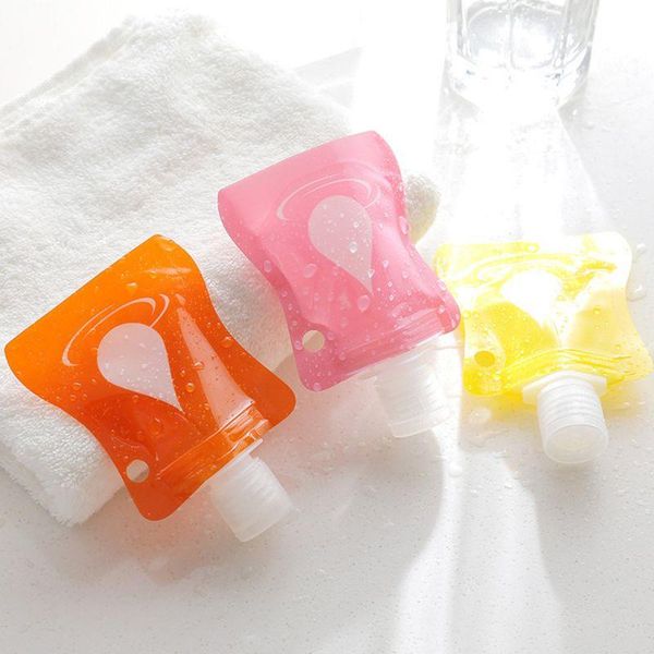 

storage bottles & jars 1pc mini plastic square empty bag lotion cream shampoo dispenser water drop printed refillable bottle portable travel