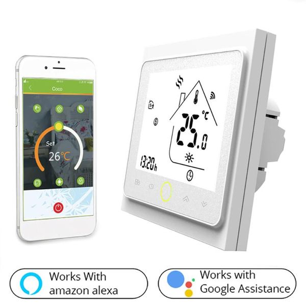 

smart home control touch wifi thermostat temperature controller for water electric floor heating water/gas boiler app voice